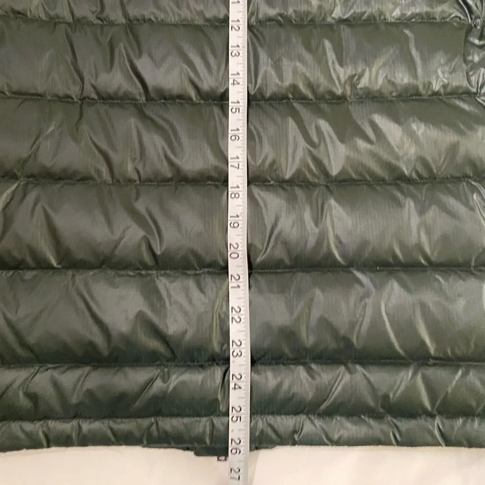 J.‎ CREW Dark Forest Green Ripstop Nylon Duck Down/Feathers Puffer Jacket SZ M